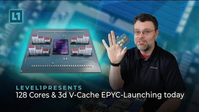 Embedded thumbnail for 128 Cores &amp;amp; 3d V-Cache EPYC - Launching Today!