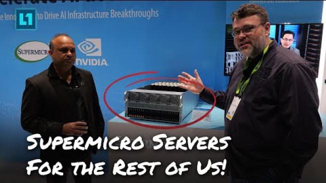 Embedded thumbnail for #GTC24: PCIe (and SXM) Supermicro HGX At The Edge, Petascale Storage In 1U, And Omniverse