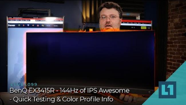 Embedded thumbnail for BenQ EX3415R - 144Hz of IPS Awesome - Quick Testing &amp;amp; Color Profile Info