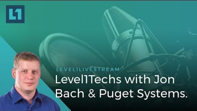 Embedded thumbnail for LIVE: Level1Techs with Jon Bach of Puget Systems!