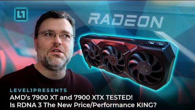 Embedded thumbnail for AMD’s 7900 XT and 7900 XTX TESTED! Is RDNA 3 The New Price/Performance KING?