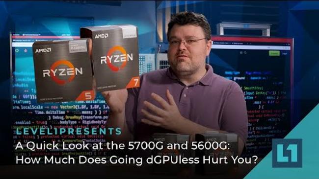 Embedded thumbnail for A Quick Look at the 5700G and 5600G: How Much Does Going dGPUless Hurt You?