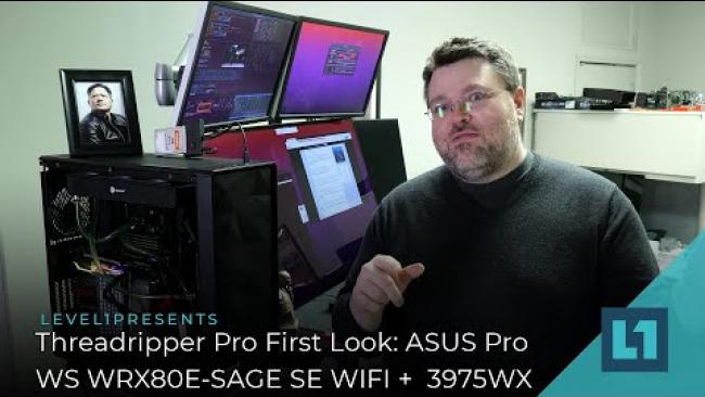 Embedded thumbnail for Threadripper Pro: First Look at the ASUS Pro WS WRX80E-SAGE SE WIFI + 32 Core TR Pro 3975WX