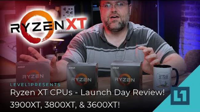 Embedded thumbnail for Ryzen XT CPUs - Launch Day Review! 3900XT, 3800XT, &amp;amp; 3600XT!