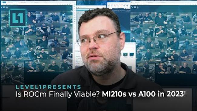 Embedded thumbnail for MI210s vs A100 -- Is ROCm Finally Viable in 2023? Tested on the Supermicro AS-2114GT-DNR