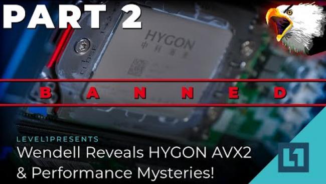 Embedded thumbnail for Wendell Reveals HYGON AVX2 &amp;amp; Performance Mysteries! (Poking At Chinese Servers Pt. 2)