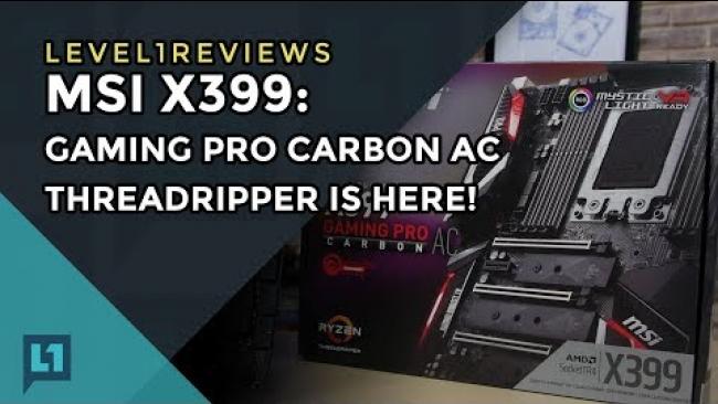 Embedded thumbnail for MSI X399 Gaming Pro Carbon AC: Threadripper is Here!