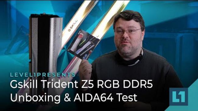 Embedded thumbnail for Gskill Trident Z5 RGB DDR5-5600MHz Unboxing &amp;amp; AIDA64 Test (CL36-36-36-76 1.20V)