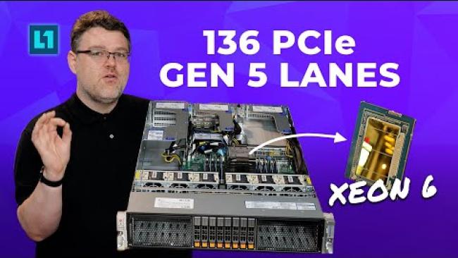 Embedded thumbnail for A Xeon 6 1 Socket Server with 136 GEN 5 PCIe Lanes from Supermicro