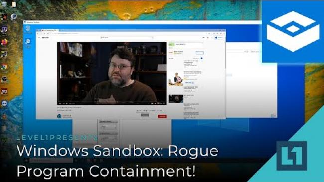 Embedded thumbnail for Windows Sandbox: Rogue Program Containment!