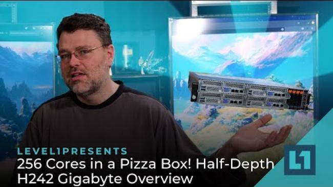 Embedded thumbnail for 256 Cores in a Pizza Box! Half-Depth H242 Gigabyte Overview