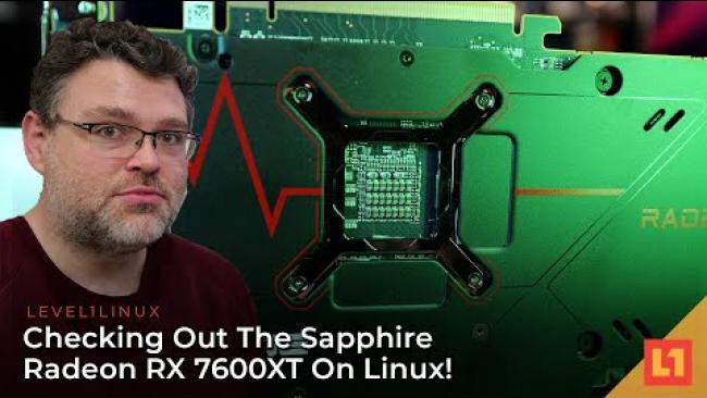 Embedded thumbnail for Checking Out The Sapphire Radeon RX 7600XT On Linux!